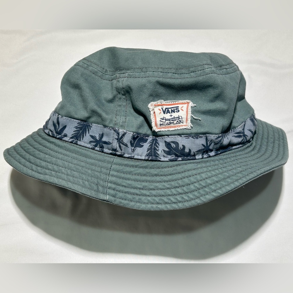 Vans Gabe Kaplan Green Bucket Hat with Palm Tree Band OS Skate Skater